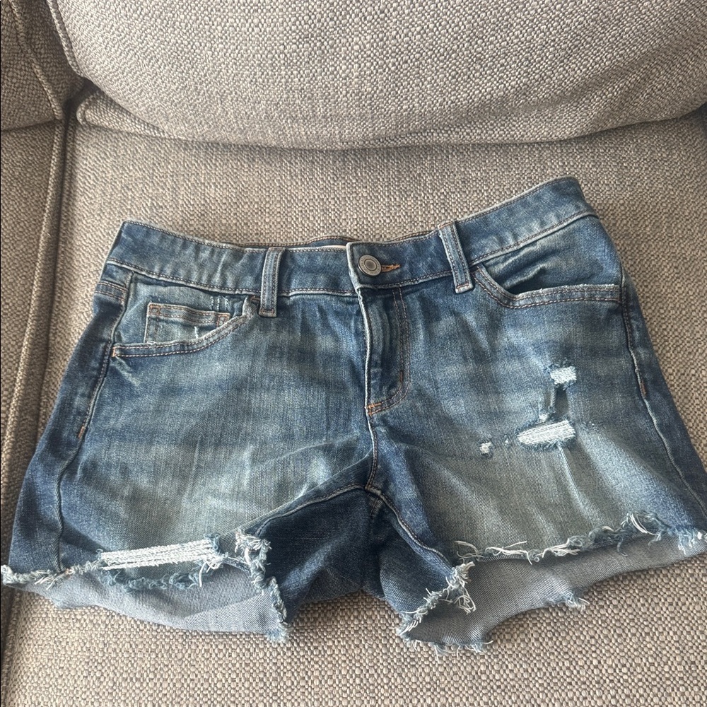 SO Blue Distressed Jean Shorts